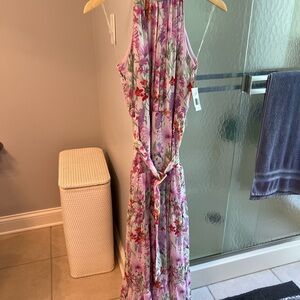 Taylor Floral Maxi Dress - Pink and Red
